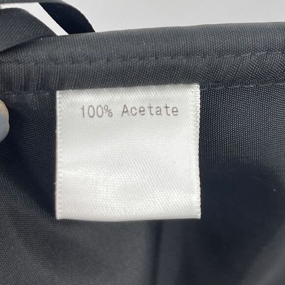 Vera Wang Maids Black Hutch Slim Spaghetti Strap Bow-Back Midi Dress Size 12 - Picture 6 of 10